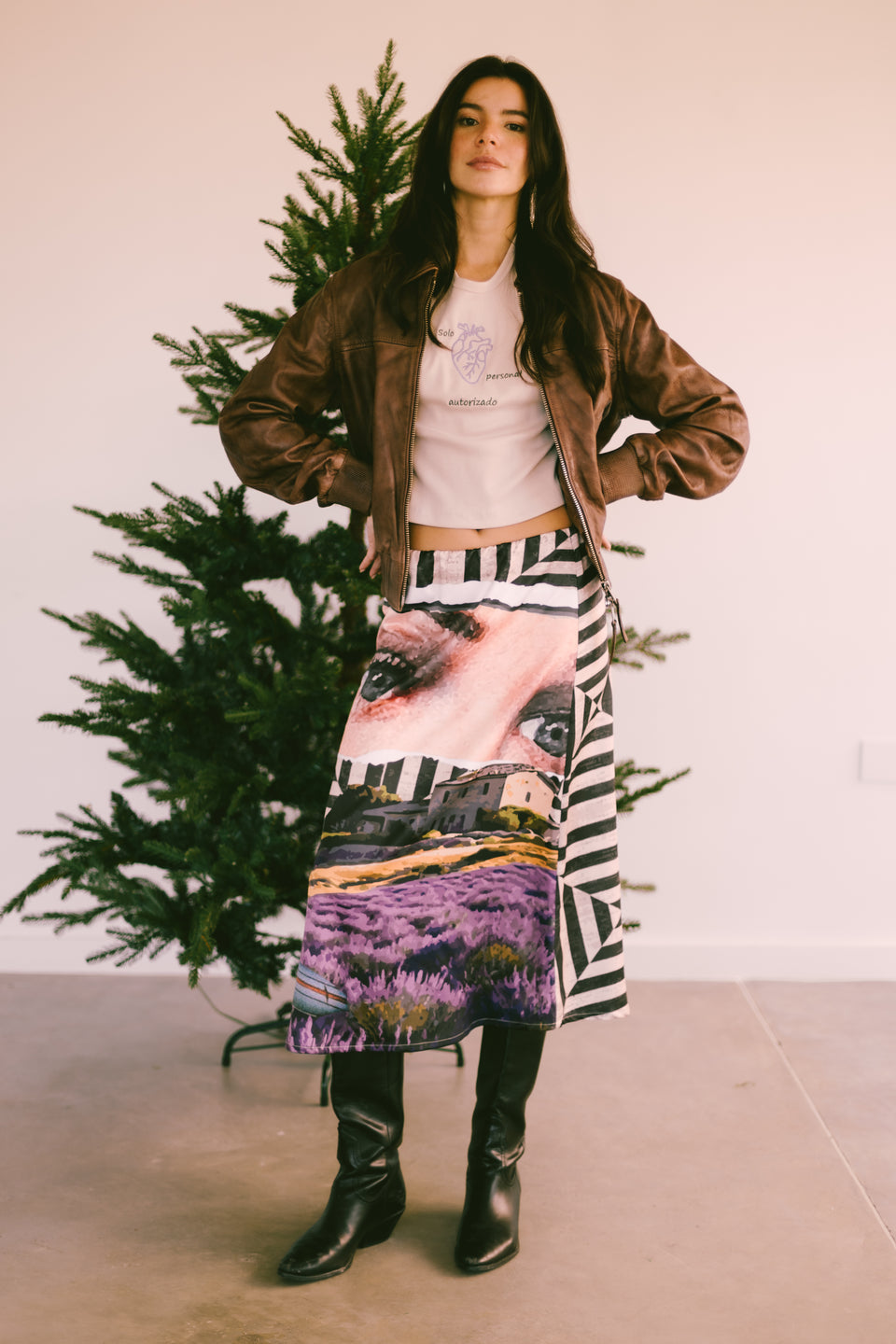 Lavander Silk Skirt